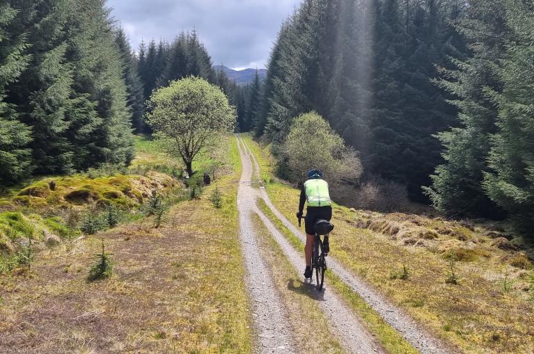 Quiet cycling lanes in the Scottish Higlands 